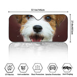 Jack Russell Terrier Portrait Print Car Windshield Sun Shade