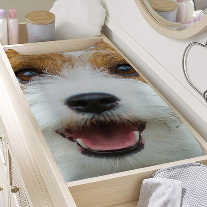 Jack Russell Terrier Portrait Print Changing Pad Cover
