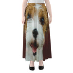 Jack Russell Terrier Portrait Print Chiffon Maxi Skirt