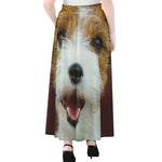 Jack Russell Terrier Portrait Print Chiffon Maxi Skirt