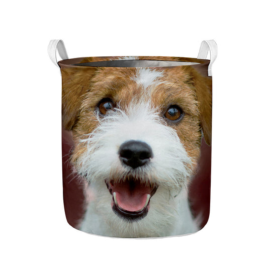 Jack Russell Terrier Portrait Print Collapsible Laundry Basket