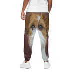 Jack Russell Terrier Portrait Print Cotton Pants