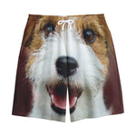 Jack Russell Terrier Portrait Print Cotton Shorts