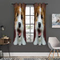 Jack Russell Terrier Portrait Print Grommet Curtain Panels