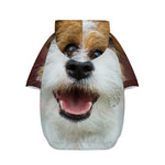Jack Russell Terrier Portrait Print Dog Zip Up Hoodie