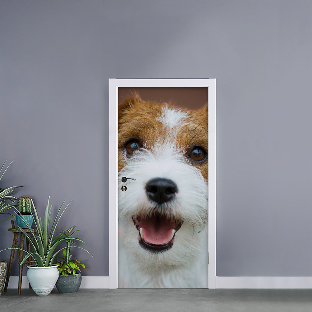 Jack Russell Terrier Portrait Print Door Sticker