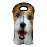 Jack Russell Terrier Portrait Print Double Neoprene Wine Tote