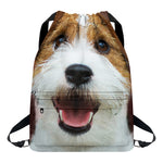 Jack Russell Terrier Portrait Print Drawstring Backpack