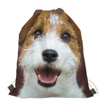 Jack Russell Terrier Portrait Print Drawstring Bag