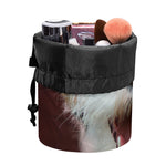 Jack Russell Terrier Portrait Print Drawstring Makeup Bag