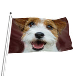 Jack Russell Terrier Portrait Print Flag