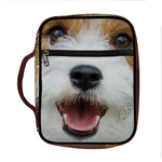 Jack Russell Terrier Portrait Print Front Pocket Bible Bag