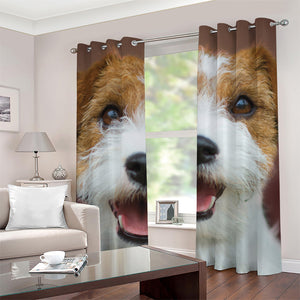 Jack Russell Terrier Portrait Print Grommet Curtains