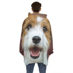 Jack Russell Terrier Portrait Print Hoodie Blanket