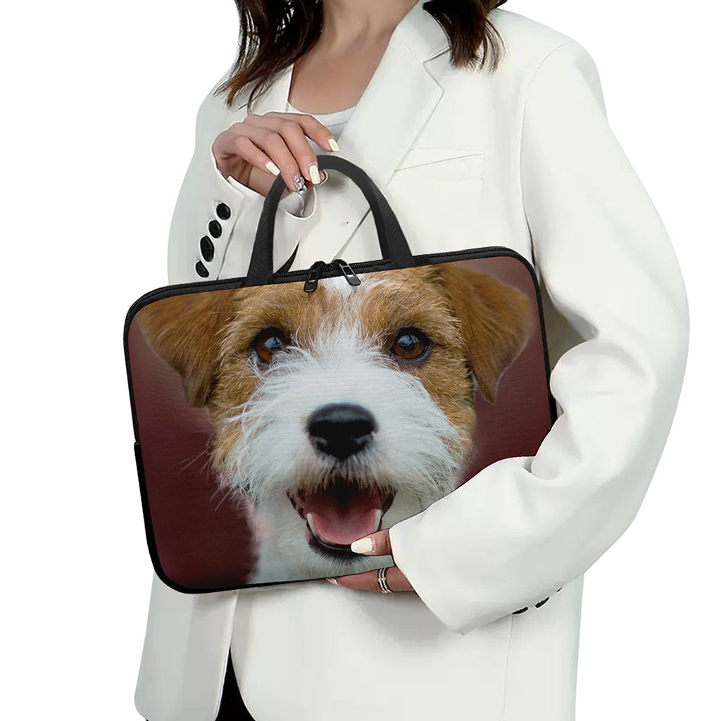 Jack Russell Terrier Portrait Print Laptop Sleeve With Handle