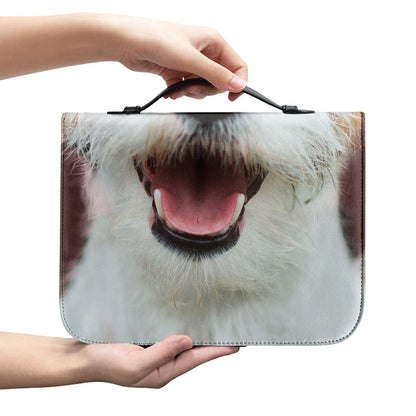 Jack Russell Terrier Portrait Print Leather Bible Cover