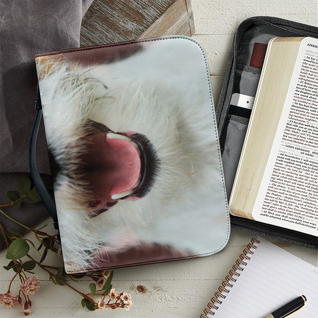 Jack Russell Terrier Portrait Print Leather Bible Cover