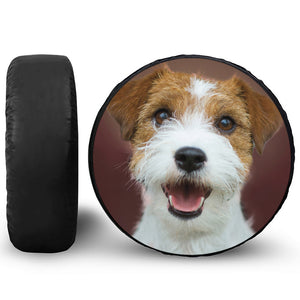 Jack Russell Terrier Portrait Print Leather Spare Tire Cover