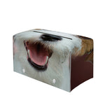 Jack Russell Terrier Portrait Print Leather Tissue Box Cover