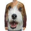 Jack Russell Terrier Portrait Print Long Sleeve Baseball Jersey