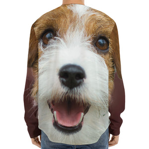 Jack Russell Terrier Portrait Print Long Sleeve Baseball Jersey