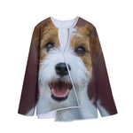 Jack Russell Terrier Portrait Print Long Sleeve Short Coat