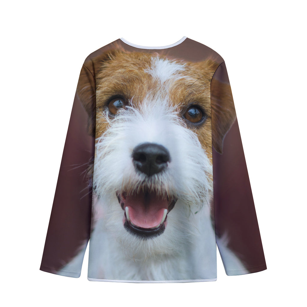 Jack Russell Terrier Portrait Print Long Sleeve Short Coat