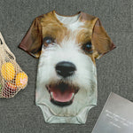 Jack Russell Terrier Portrait Print Men's Bodysuit
