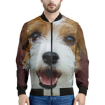 Jack Russell Terrier Portrait Print Men's Bomber Jacket