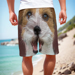 Jack Russell Terrier Portrait Print Men's Cargo Shorts