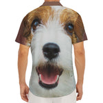 Jack Russell Terrier Portrait Print Men's Deep V-Neck Shirt