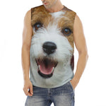 Jack Russell Terrier Portrait Print Men's Fitness Tank Top