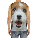 Jack Russell Terrier Portrait Print Men's Fitness Tank Top
