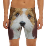 Jack Russell Terrier Portrait Print Men's Long Boxer Briefs