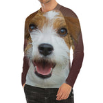 Jack Russell Terrier Portrait Print Men's Long Sleeve Rash Guard