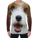 Jack Russell Terrier Portrait Print Men's Long Sleeve T-Shirt