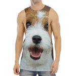 Jack Russell Terrier Portrait Print Men's Muscle Tank Top