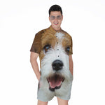 Jack Russell Terrier Portrait Print Men's Rompers
