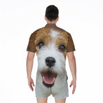 Jack Russell Terrier Portrait Print Men's Rompers