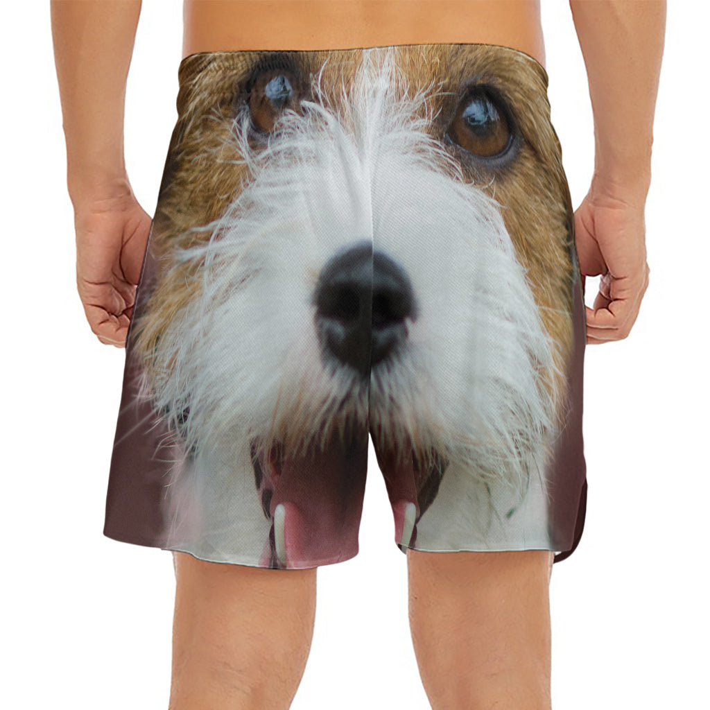 Jack Russell Terrier Portrait Print Men's Split Running Shorts
