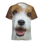 Jack Russell Terrier Portrait Print Men's Sports T-Shirt