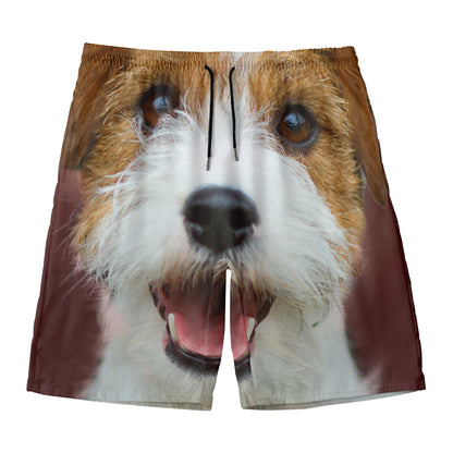 Jack Russell Terrier Portrait Print Men's Swim Trunks