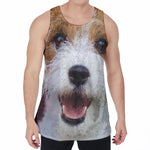 Jack Russell Terrier Portrait Print Men's Velvet Tank Top