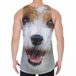 Jack Russell Terrier Portrait Print Men's Velvet Tank Top