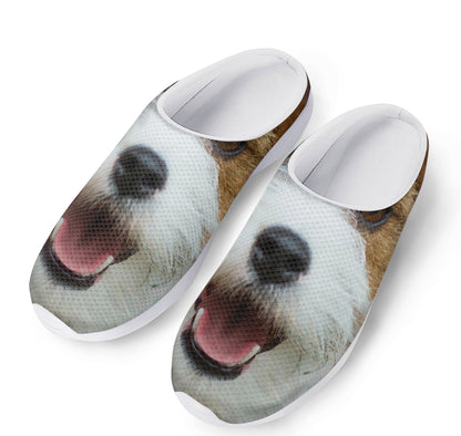 Jack Russell Terrier Portrait Print Mesh Casual Shoes