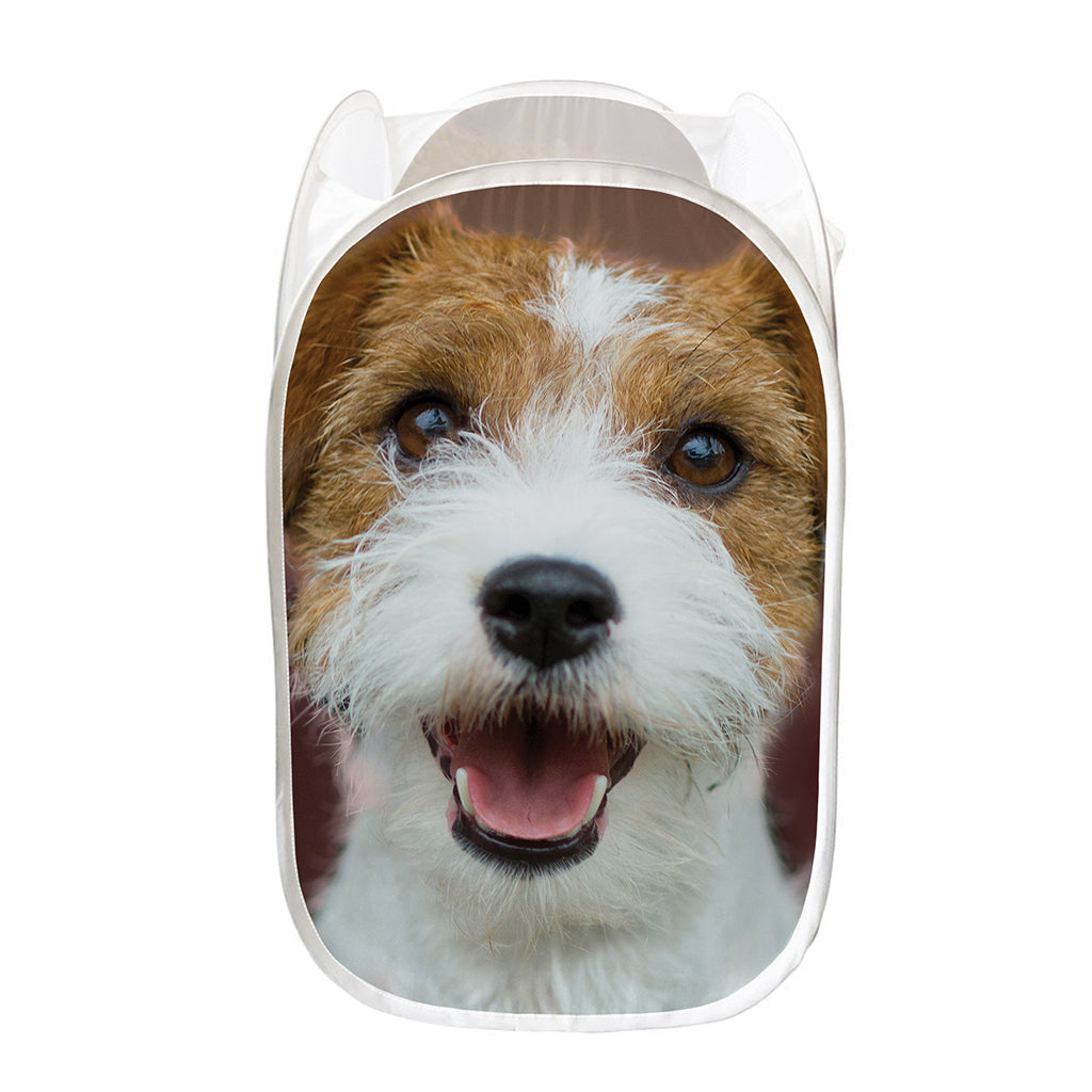 Jack Russell Terrier Portrait Print Mesh Laundry Hamper