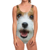 Jack Russell Terrier Portrait Print One Piece Swimsuit