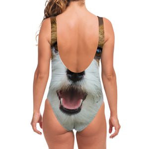 Jack Russell Terrier Portrait Print One Piece Swimsuit