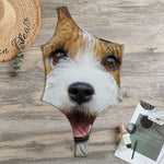 Jack Russell Terrier Portrait Print One Shoulder Bodysuit