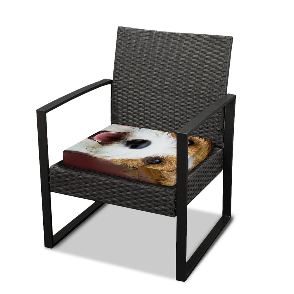 Jack Russell Terrier Portrait Print Outdoor Seat Cushion Cover